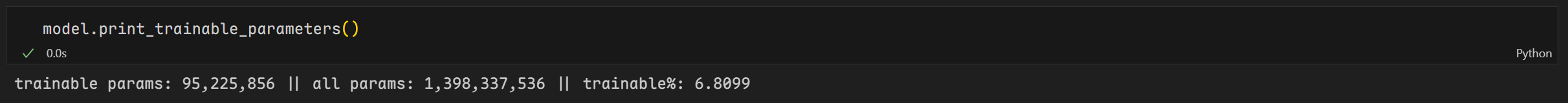 LoRA可训练参数量